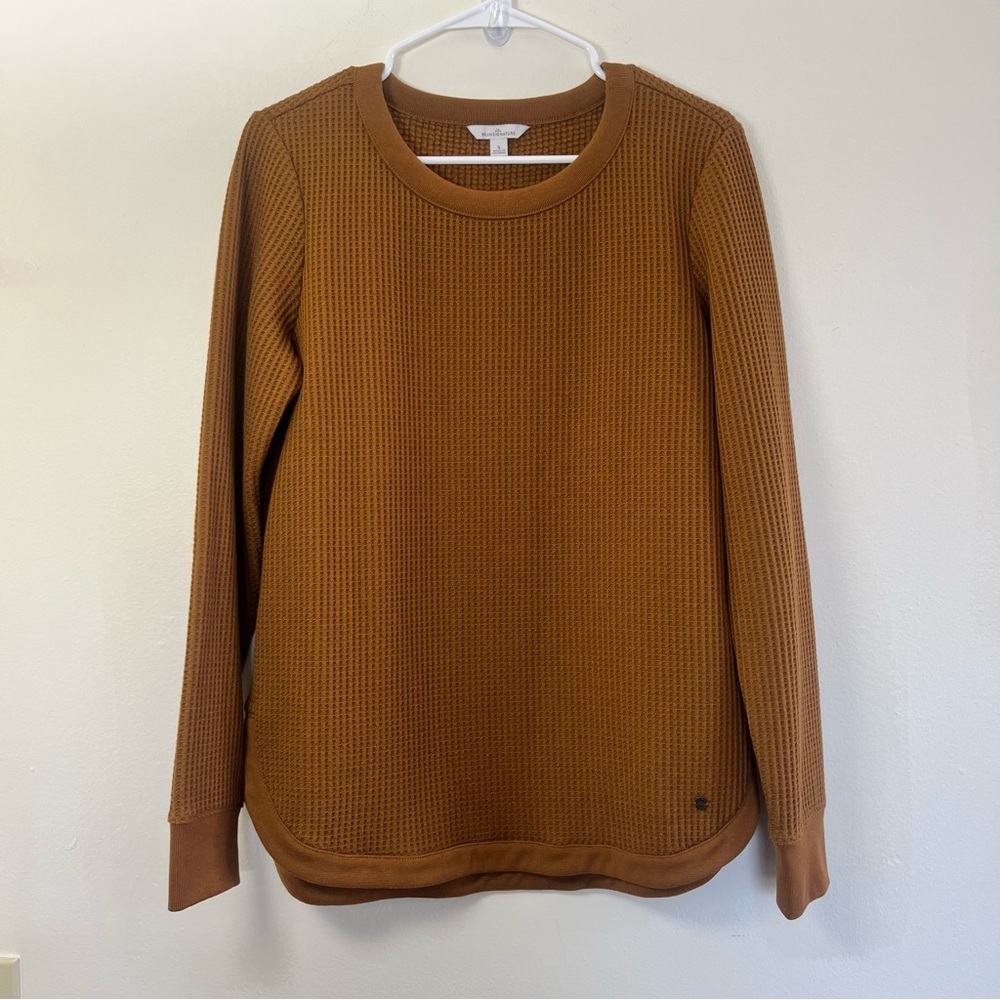 L.L. Bean Waffle-Knit Long Sleeve in Caramel